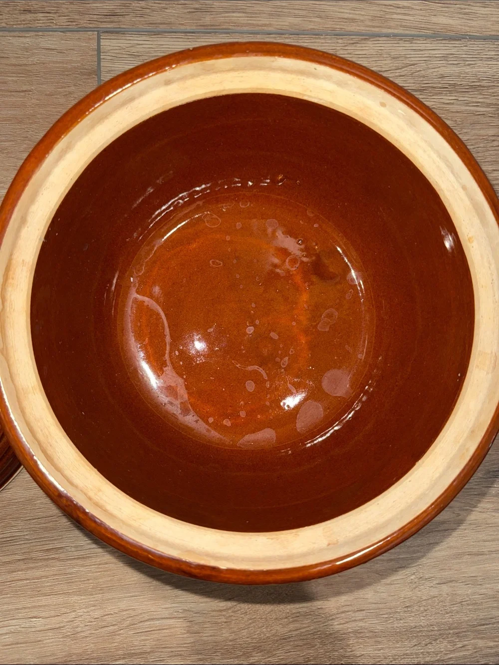 Western Monmouth Bean Pot Brown Stoneware Ribbed Bowl With Lid Vintage